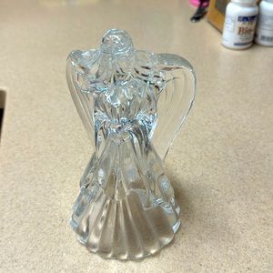 Angel. Crystal cut glass candle holder